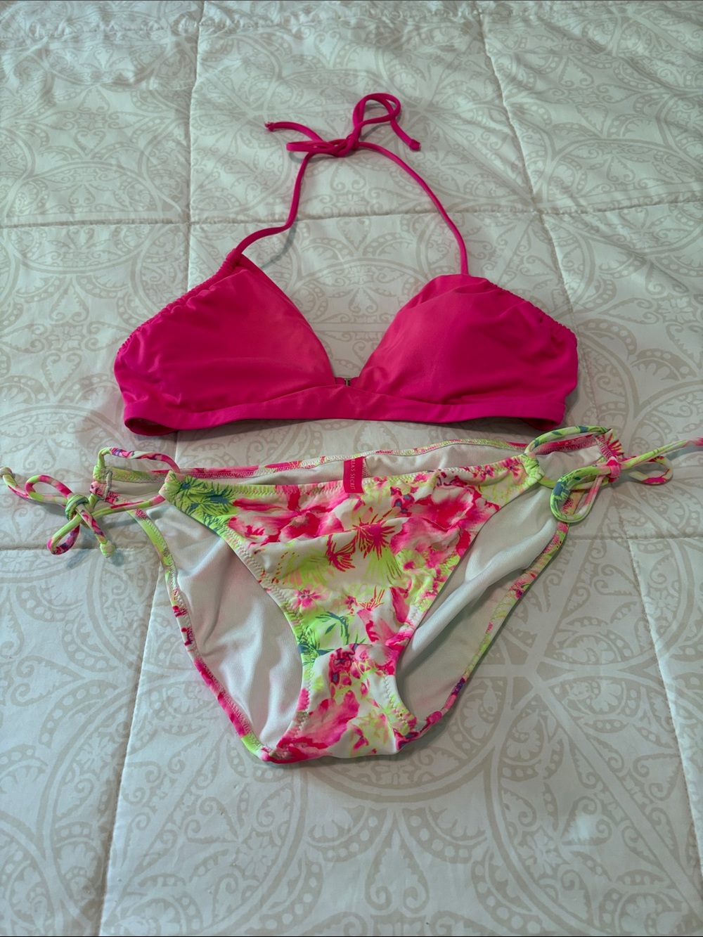 Victoria’s Secret hot pink floral bikini